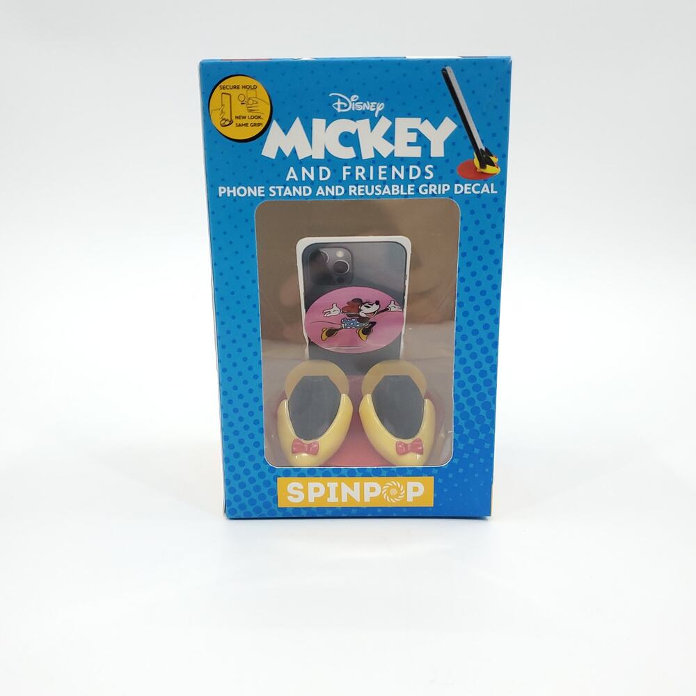 SpinPop Disney Minnie Mouse Phone Stand and Reusable Grip Decal